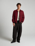 SUEDE BOMBER - BORDEAUX
