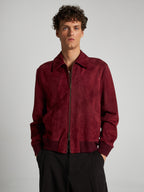 SUEDE BOMBER - BORDEAUX