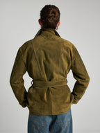 JACKE AUS WILDLEDER- GRÜN