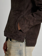 JACKE AUS WILDLEDER - DUNKELBRAUN