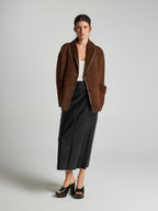 SHEARLING-JACKE - CHOCOLATE