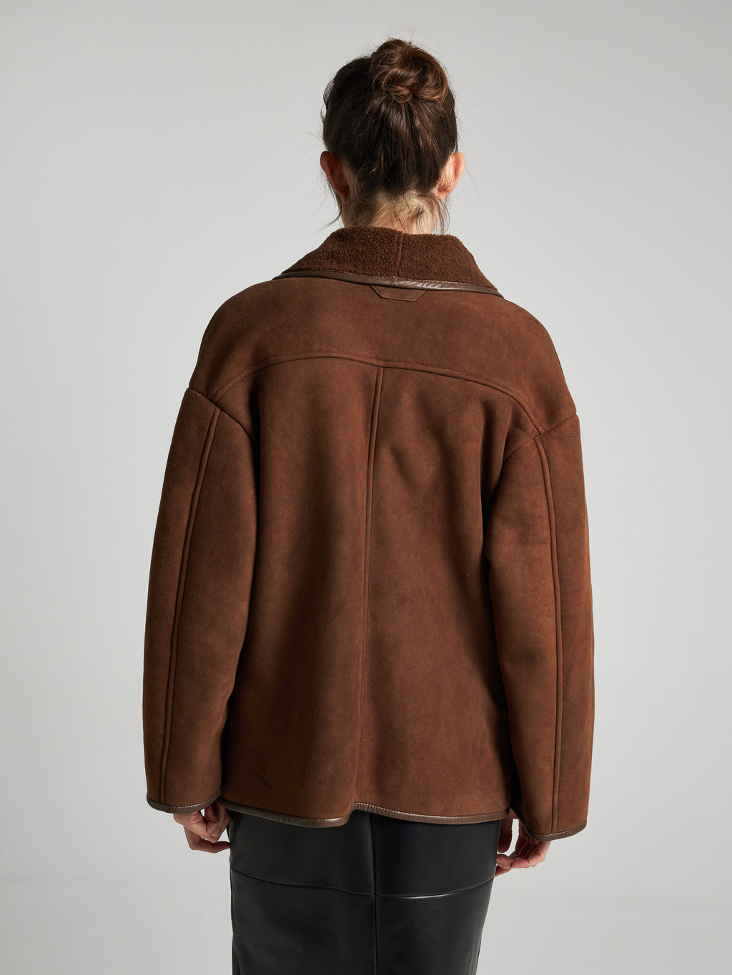 SHEARLING-JACKE - CHOCOLATE