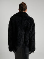 GIACCA IN SHEARLING - BLACK