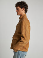 JACKE AUS WILDLEDER - BEIGE