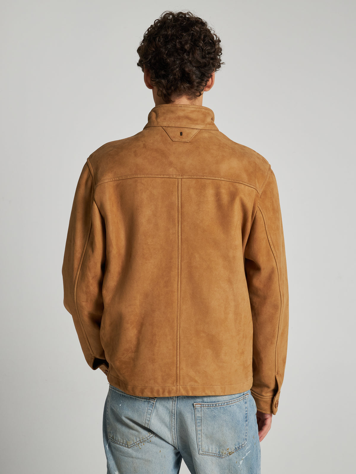 JACKE AUS WILDLEDER - BEIGE