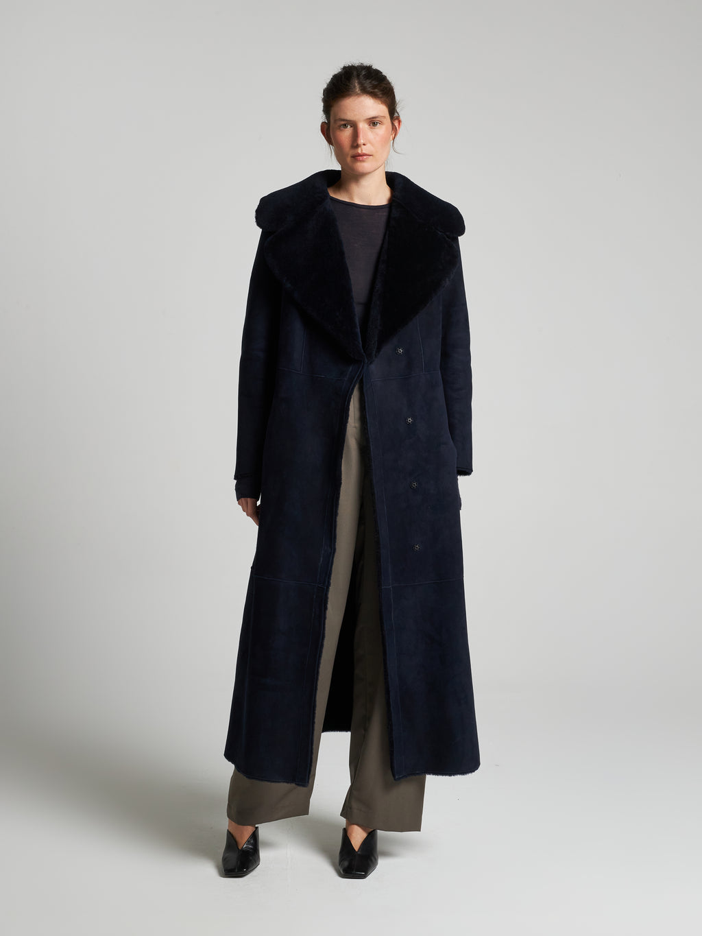 CAPPOTTO IN SHEARLING - BLUE