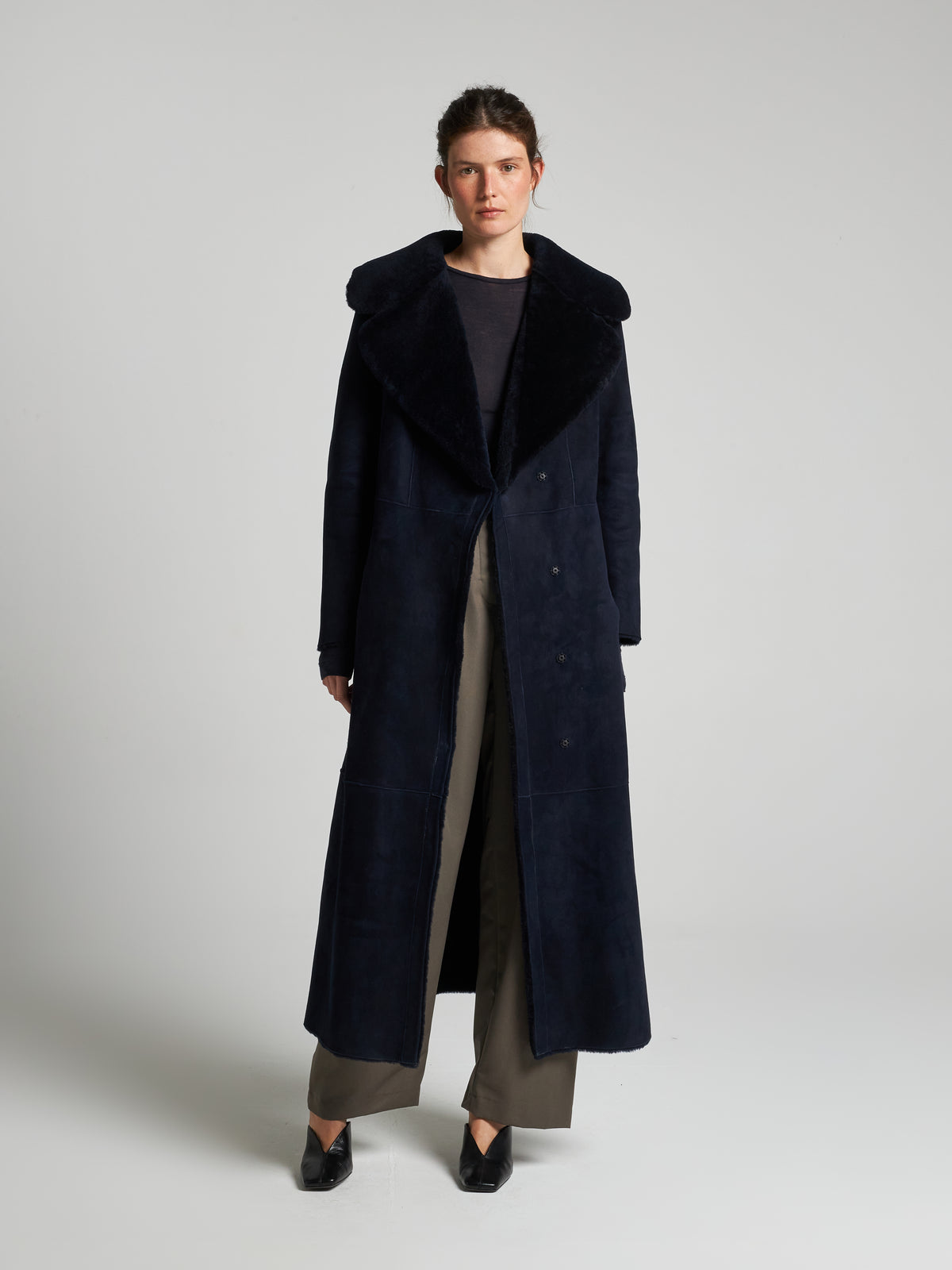 CAPPOTTO IN SHEARLING - BLUE
