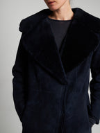 CAPPOTTO IN SHEARLING - BLUE