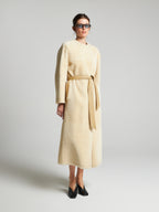 SHEARLING-MANTEL - ELFENBEINFARBEN