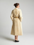 SHEARLING-MANTEL - ELFENBEINFARBEN