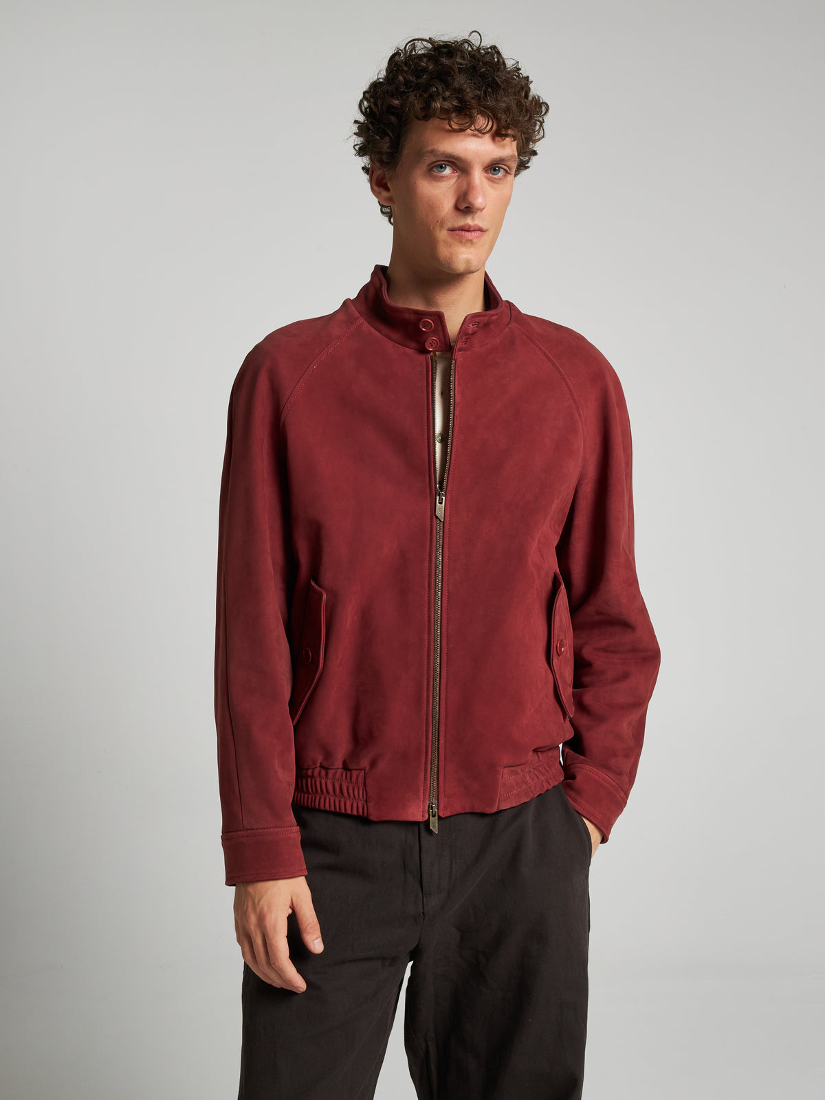 GIACCA BOMBER IN NABUK - BORDEAUX
