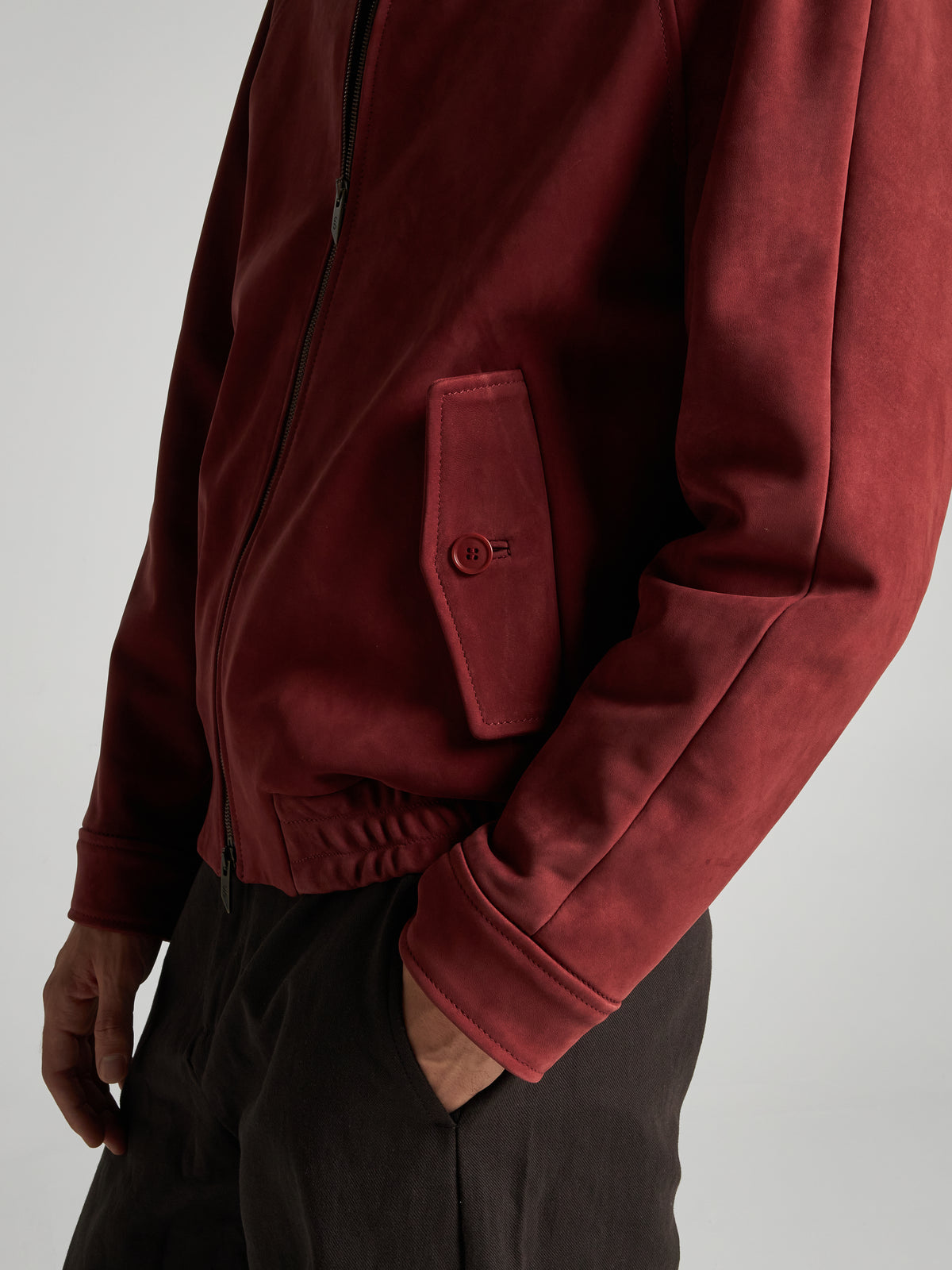 GIACCA BOMBER IN NABUK - BORDEAUX