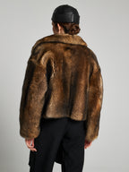 GIACCA IN SHEARLING EFFETTO MURMASKY- BROWN