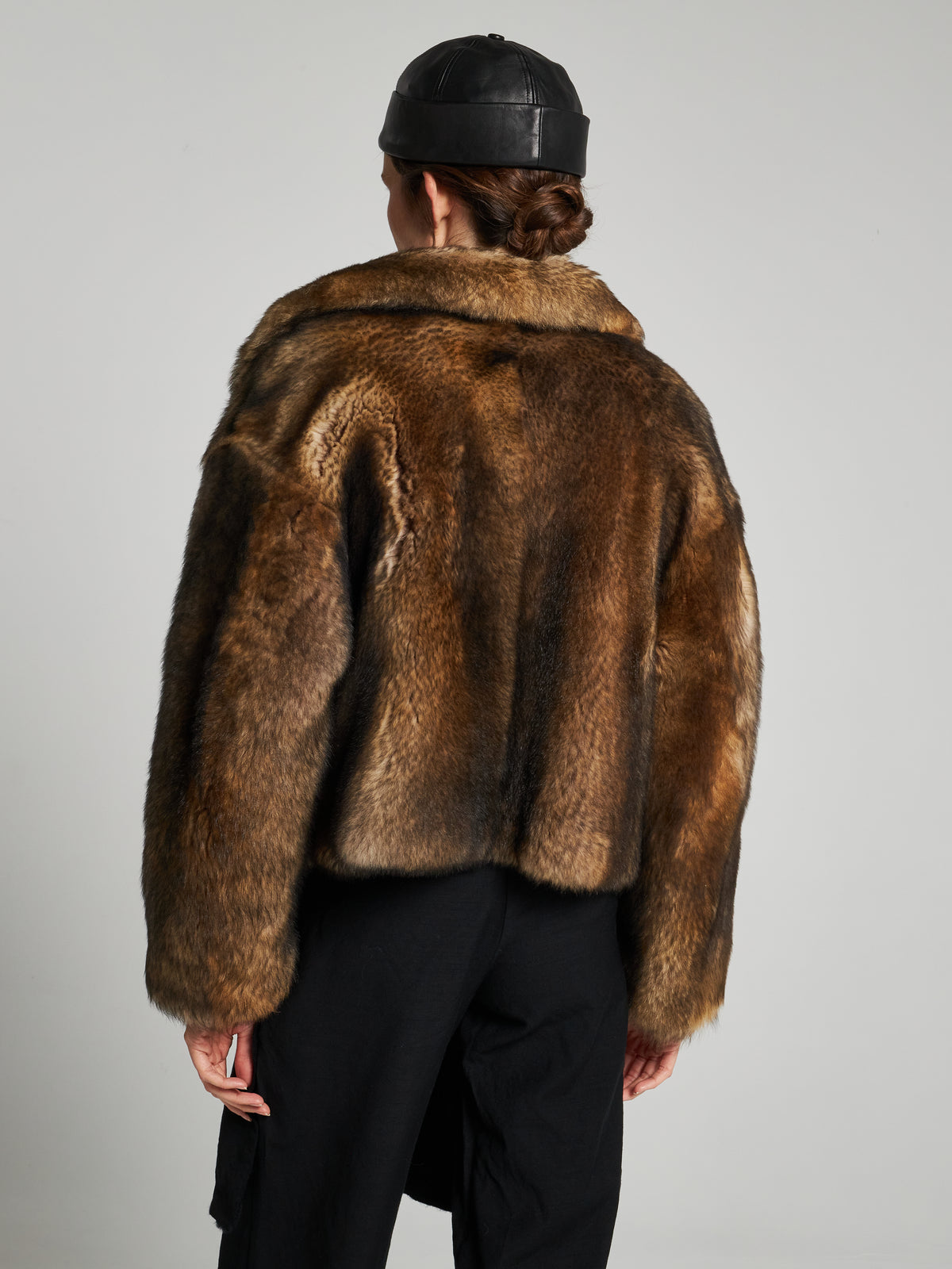 GIACCA IN SHEARLING EFFETTO MURMASKY- BROWN