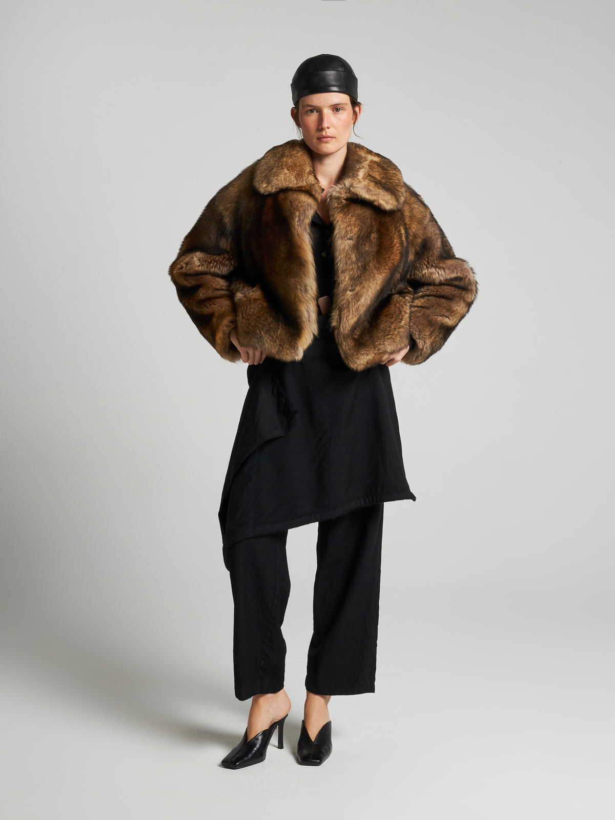 GIACCA IN SHEARLING EFFETTO MURMASKY- BROWN