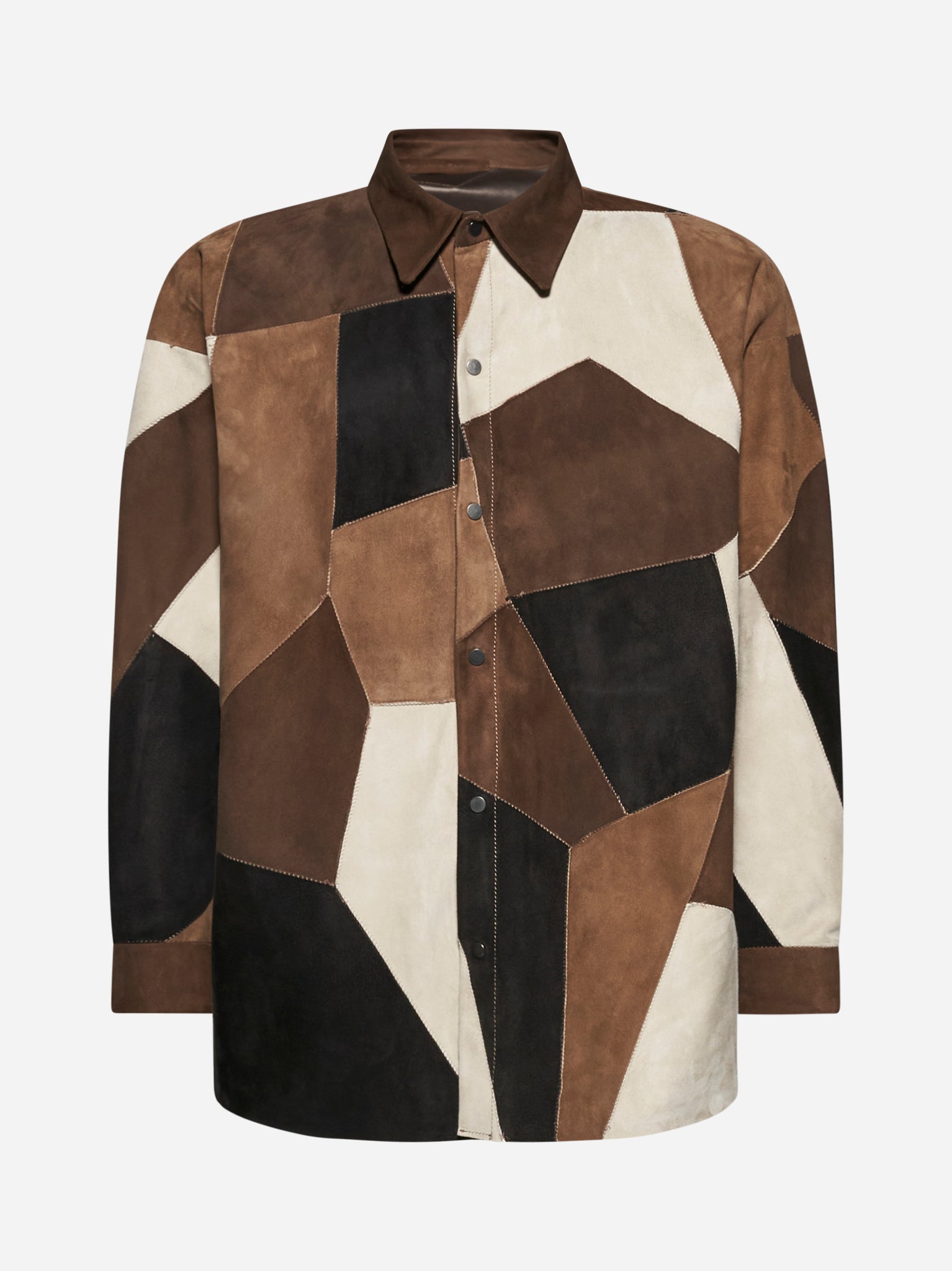 GIACCA CAMICIA PATCH - BROWN